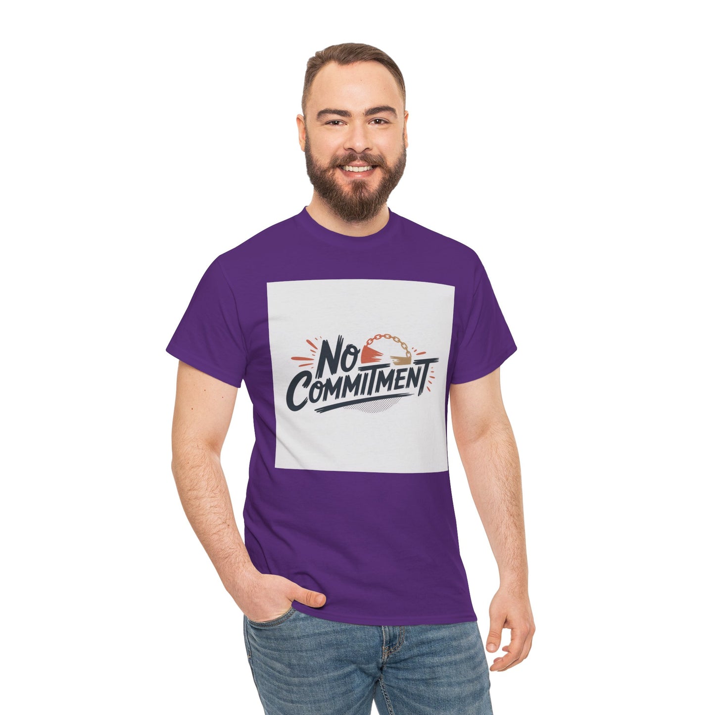 No Commitment T-Shirt — Funny Casual Graphic Tee for Dating & Freedom Lovers