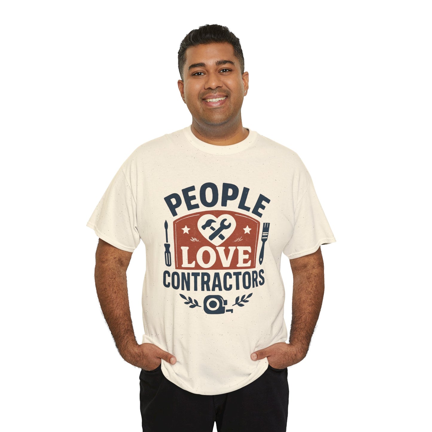 Contractor T-Shirt – "People Love Contractors" Graphic Tee Printify