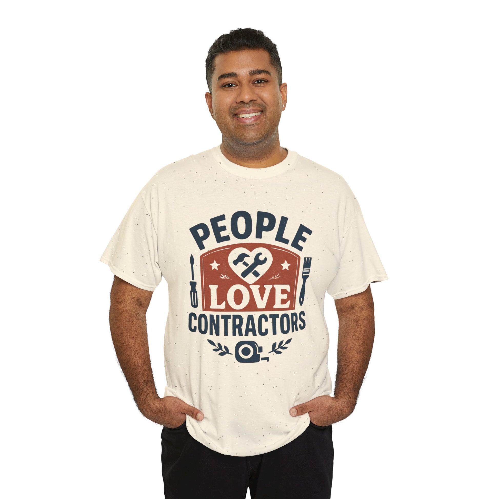 Contractor T-Shirt – "People Love Contractors" Graphic Tee Printify