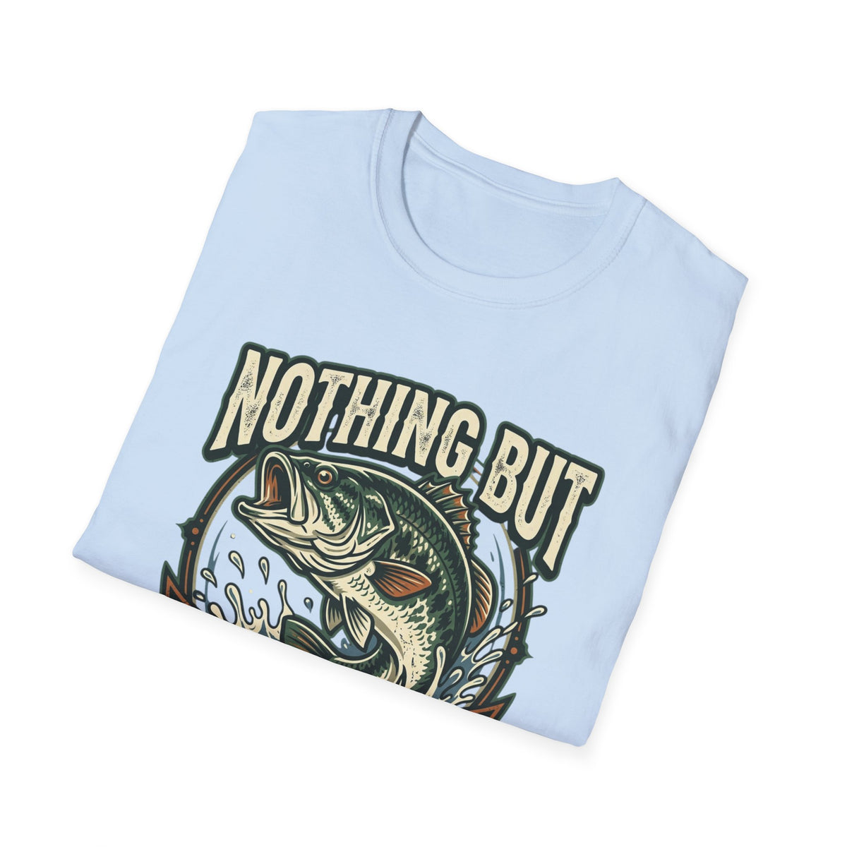 Nothing But Bass Fishing T-Shirt — Retro Largemouth Bass Graphic Tee