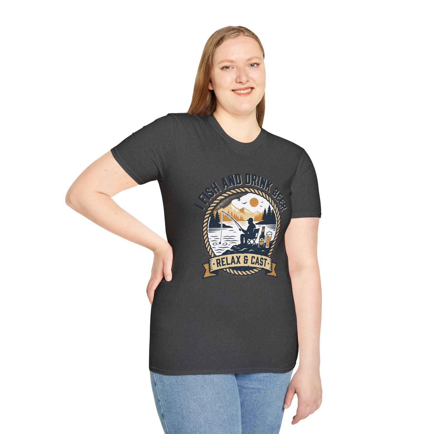 Fishing & Beer T-Shirt — "I Fish and Drink Beer" Relax & Cast Graphic Tee