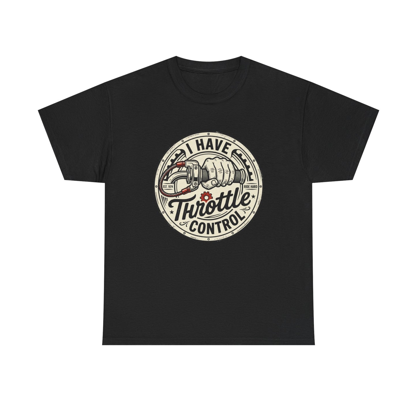 Throttle Control T-Shirt — "I Have Throttle Control" Vintage Motorcycle Tee