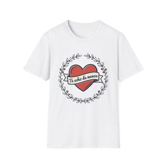 "Te echo de menos" Heart Wreath | Spanish Missing You Valentine Gift