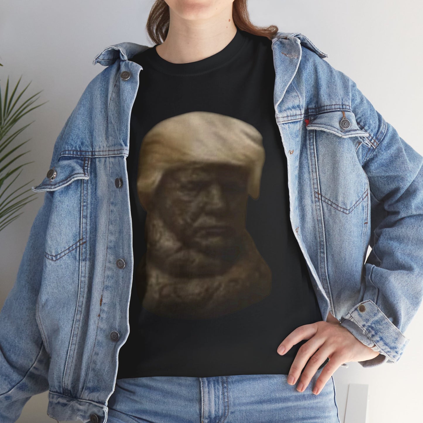 Graphic Tee — Bronze Bust Illustration T‑Shirt