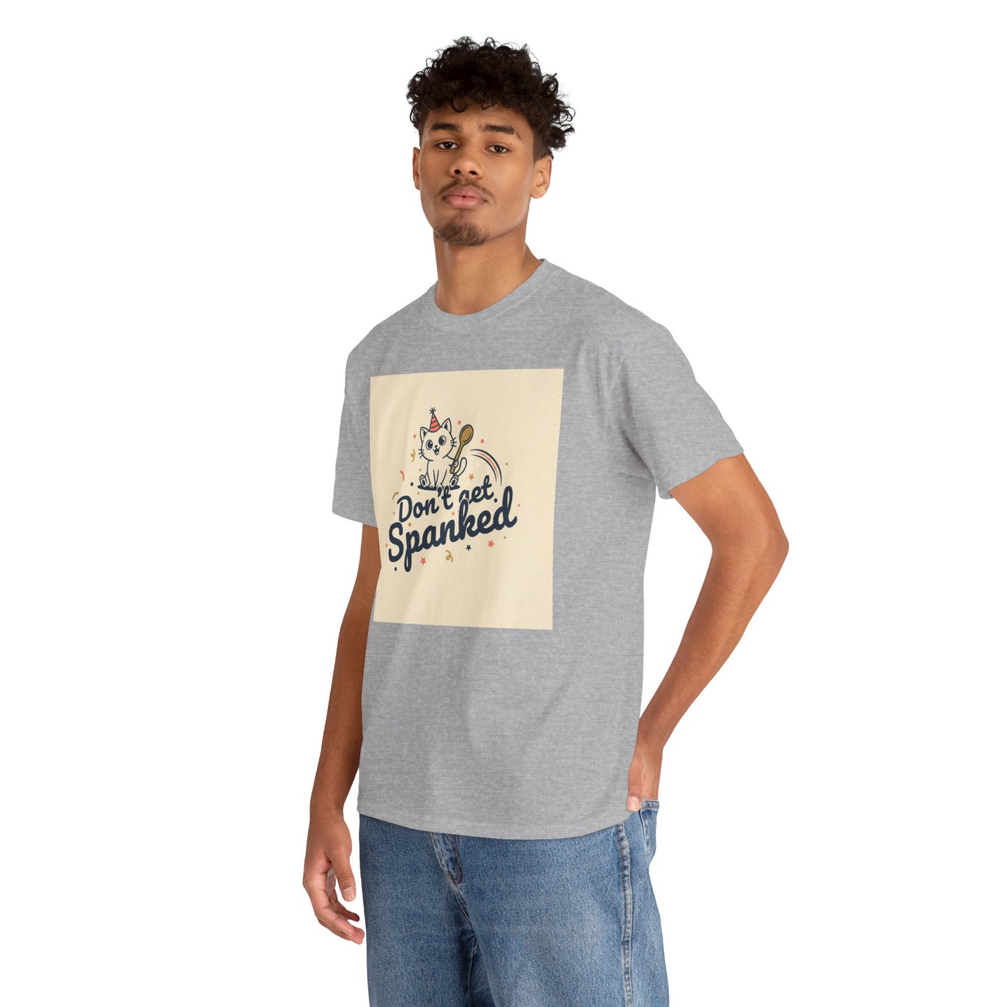Don’t Get Spanked Cat Tee — Cute Retro Kitten Graphic T-Shirt Printify
