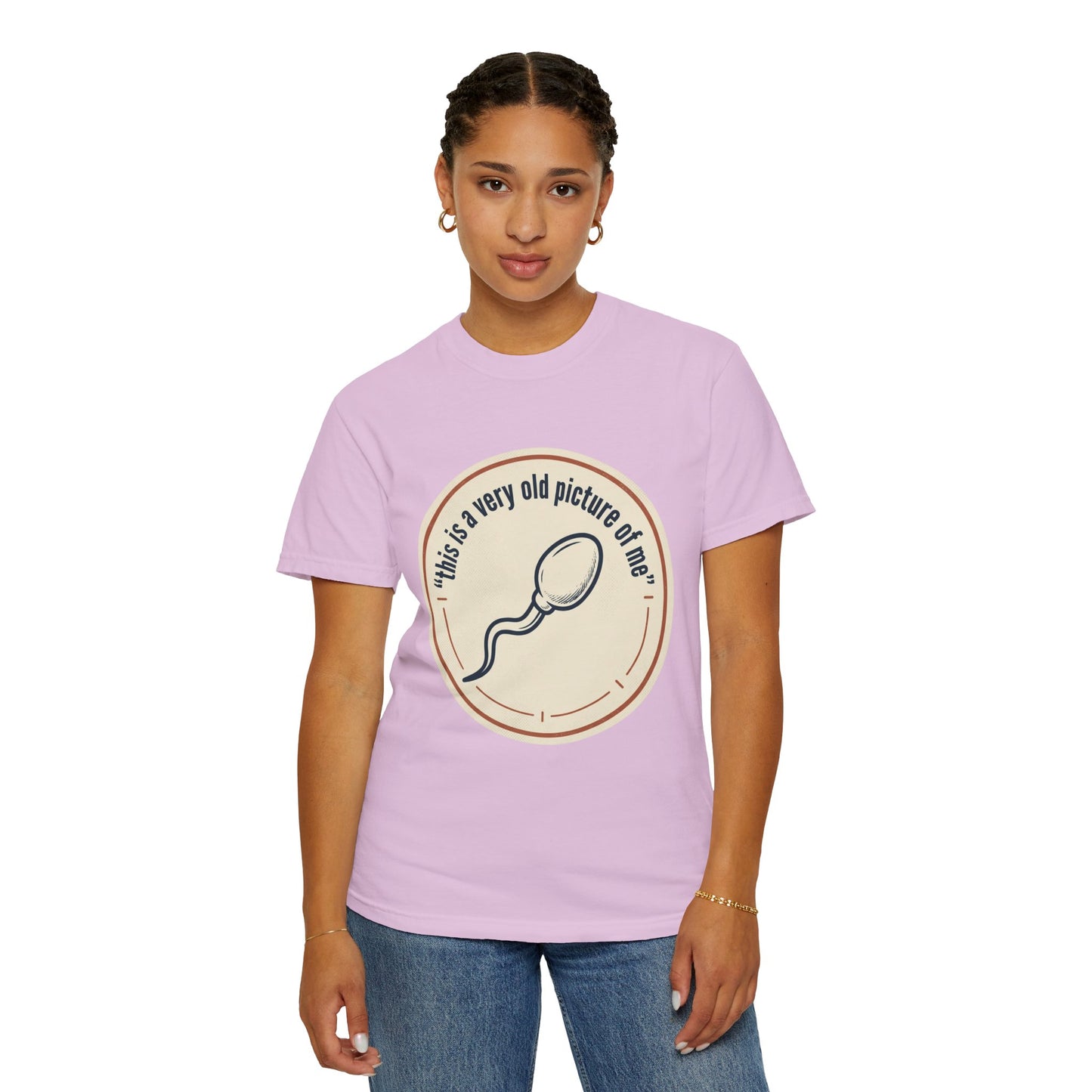 Vintage Sperm Graphic T-Shirt — "this is a very old picture of me"