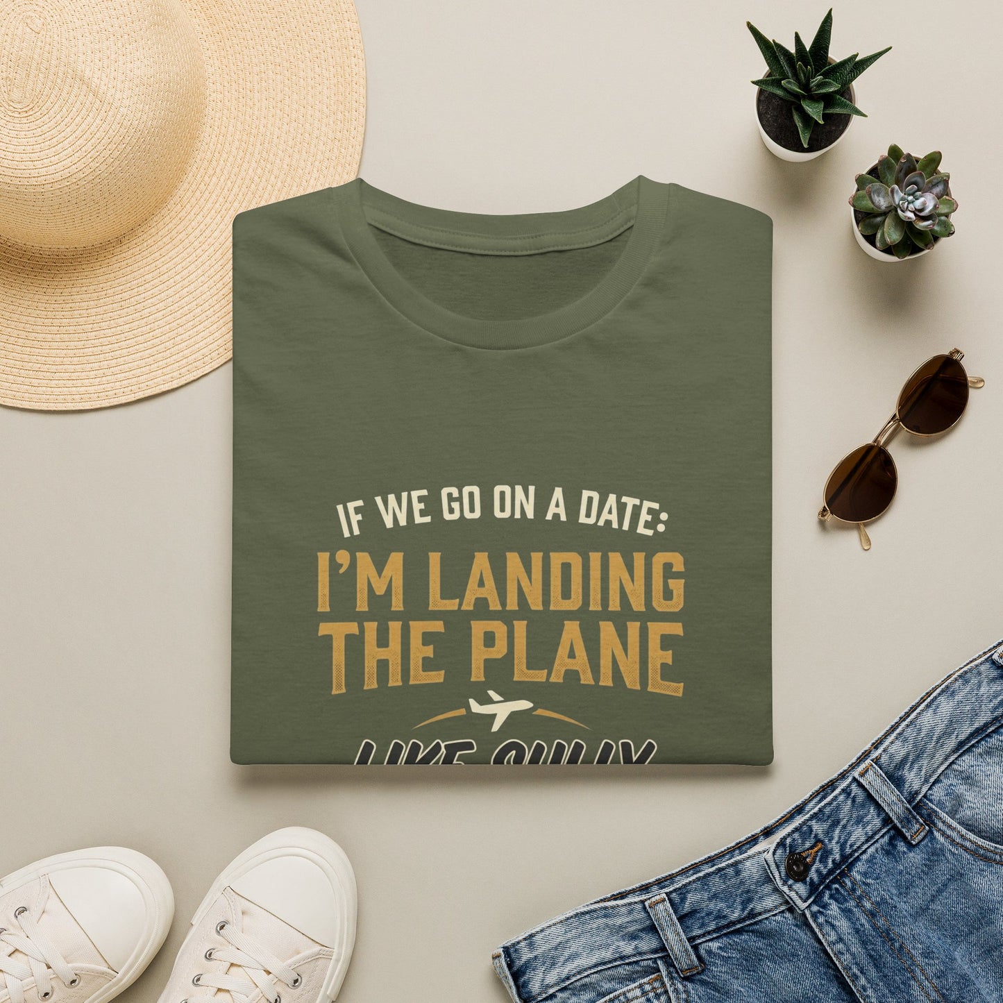 I'm Landing the Plane T-Shirt — Funny Pilot/Flight Crew Tee ("I'm Landing the Plane Like Sully")