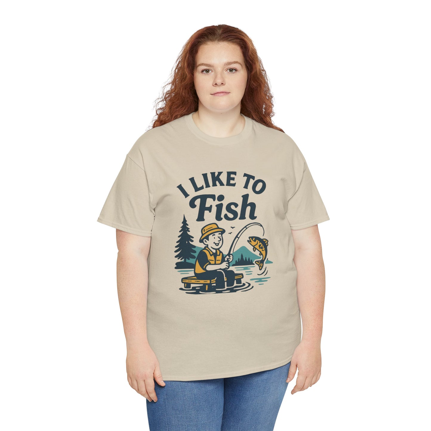 Fishing T-Shirt — "I Like to Fish" Vintage Outdoors Tee