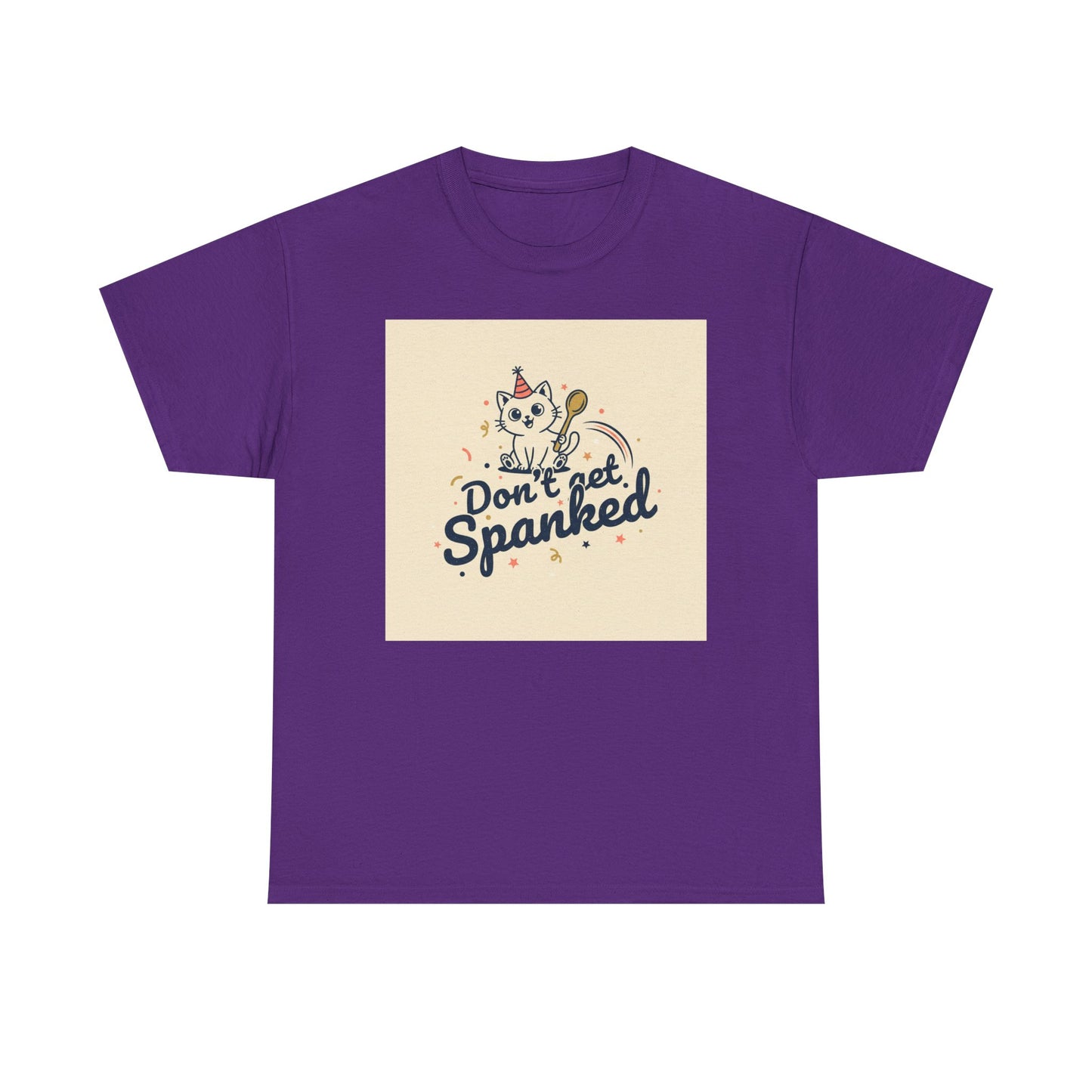 Don’t Get Spanked Cat Tee — Cute Retro Kitten Graphic T-Shirt Printify