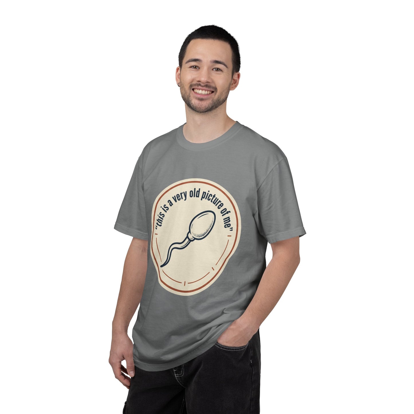 Vintage Sperm Graphic T-Shirt — "this is a very old picture of me"