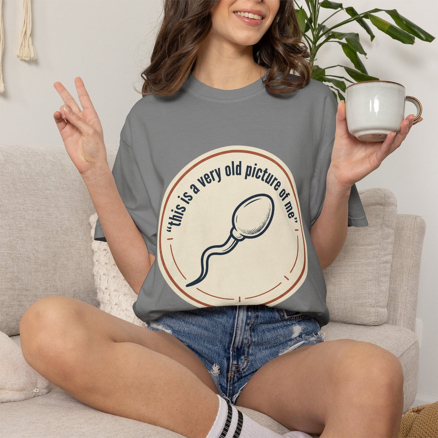 Vintage Sperm Graphic T-Shirt — "this is a very old picture of me"