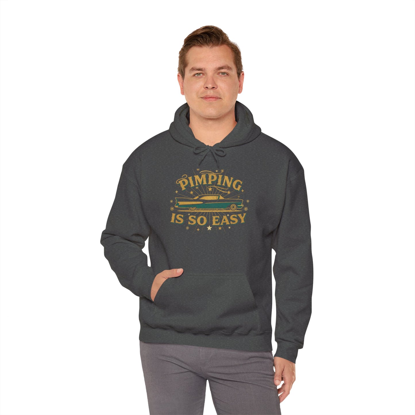 Hoodie — "Pimping Is So Easy" Vintage Lowrider Graphic Hoodie