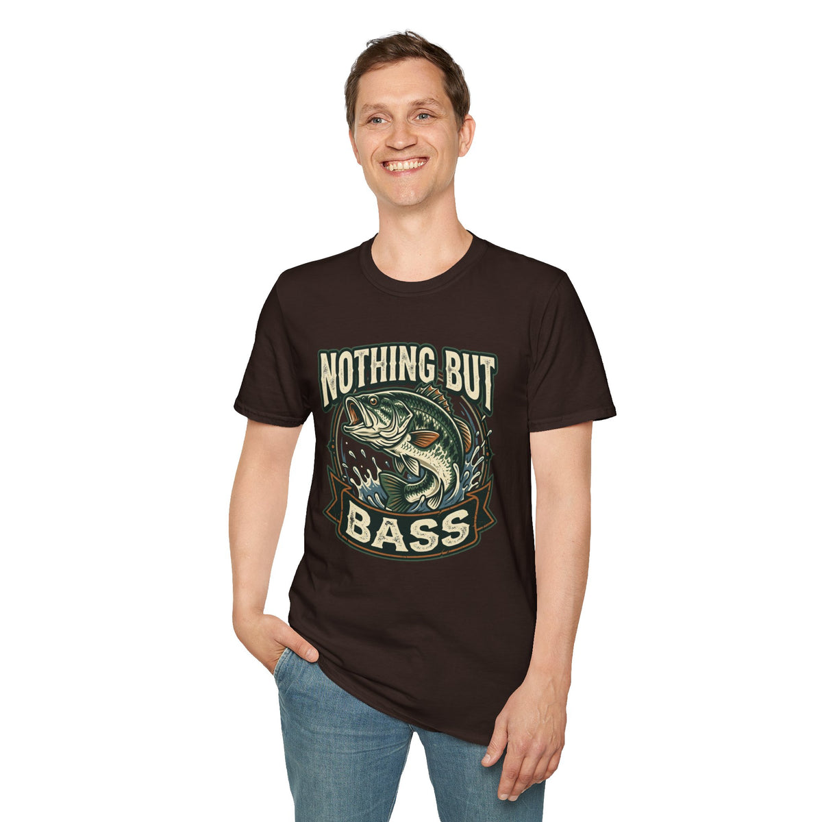 Nothing But Bass Fishing T-Shirt — Retro Largemouth Bass Graphic Tee