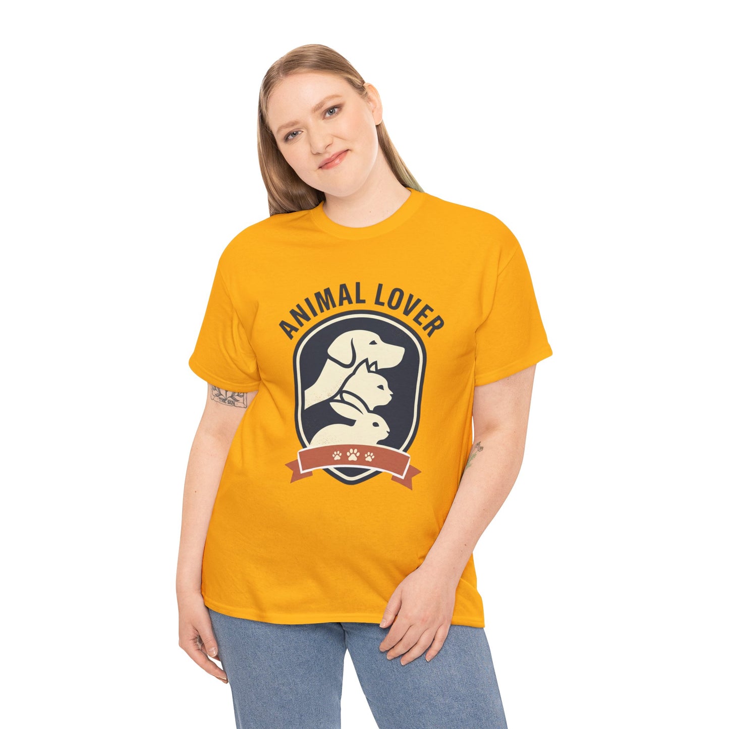 Animal Lover T-Shirt — Retro Pet Badge Tee (Dogs & Cats)