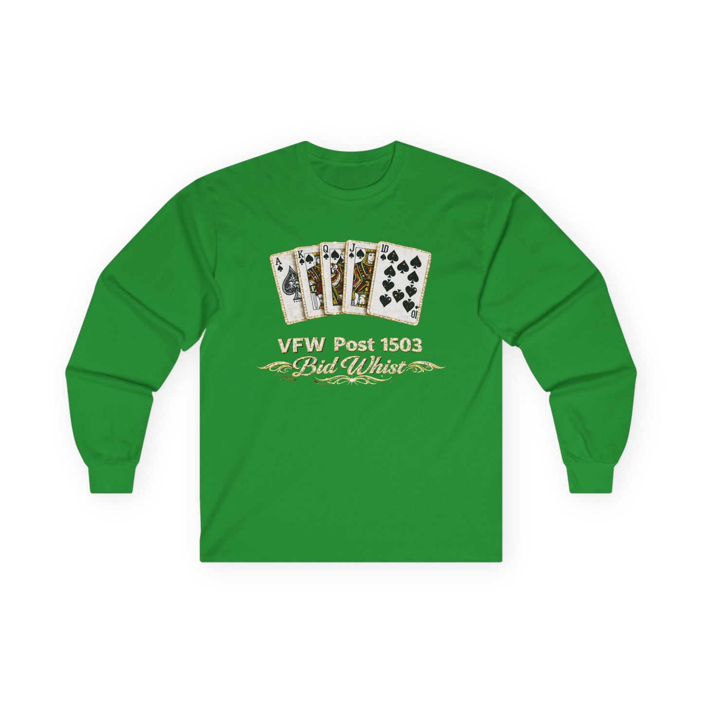 VFW Post 1509 Poker Aces Long Sleeve Tee — Veterans Card Game Shirt