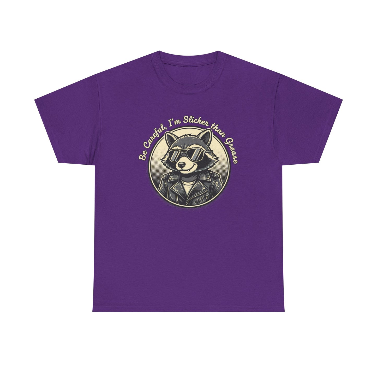 Raccoon Detective Graphic Tee — "Be Careful I’m Watching Your Snacks" Vintage Badge T-Shirt