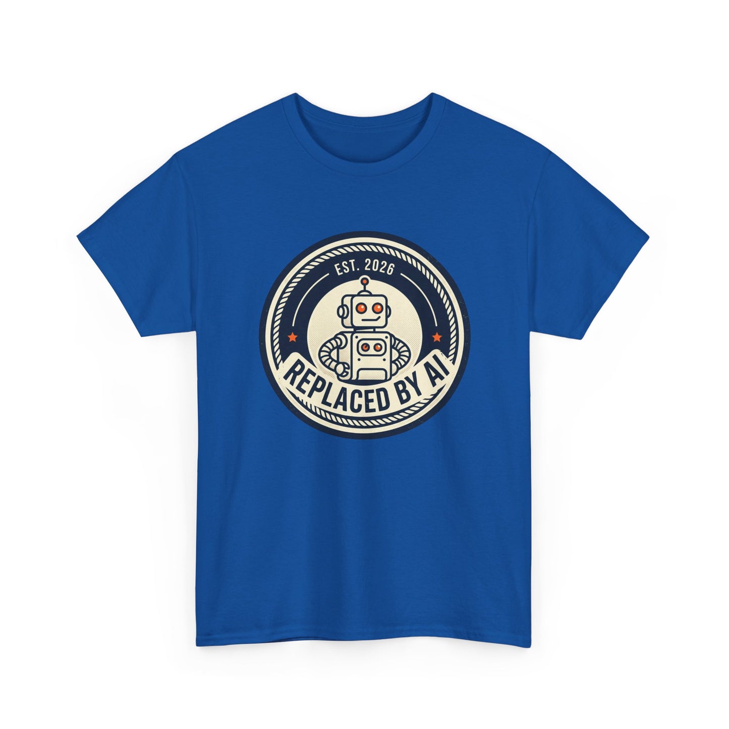 "Replaced by AI" Retro Robot Graphic Tee