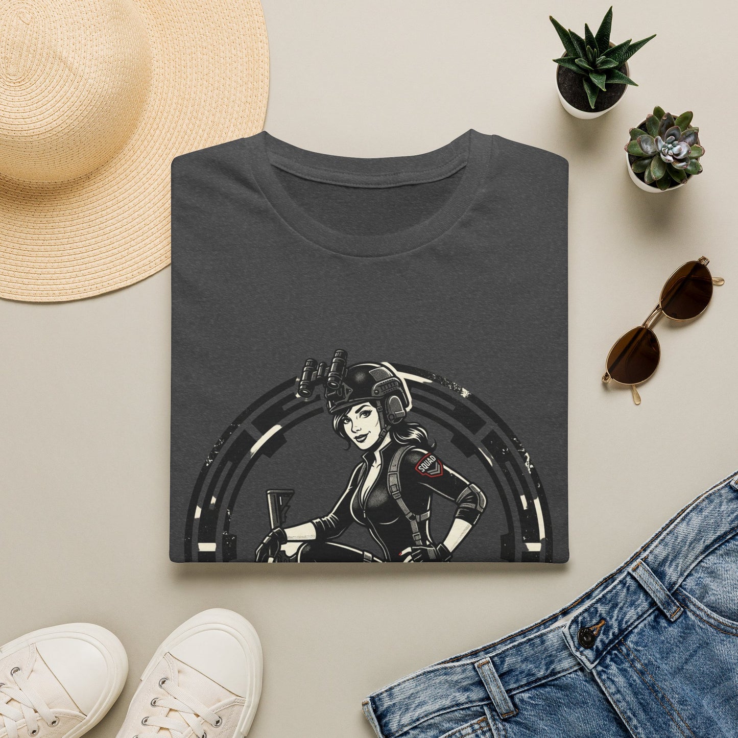 Power Pussy Graphic T-Shirt — Retro Pinup Catwoman Style Tee