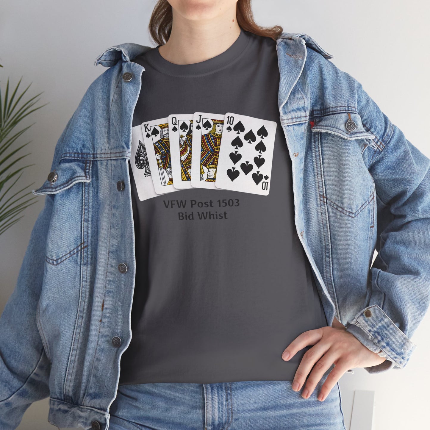 Bid Whist Card Tee — VFW Post 1501 Poker Night T-Shirt