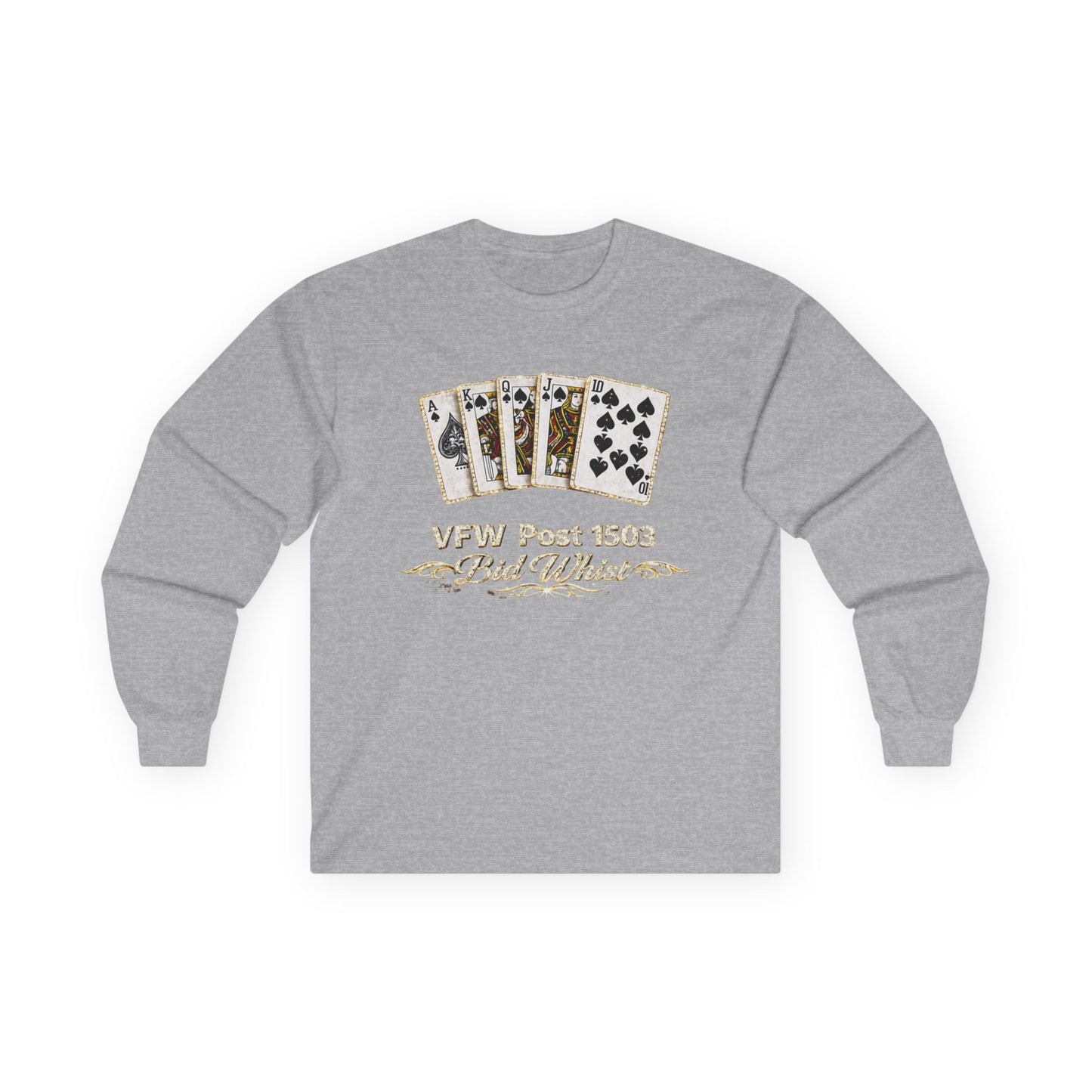 VFW Post 1509 Poker Aces Long Sleeve Tee — Veterans Card Game Shirt
