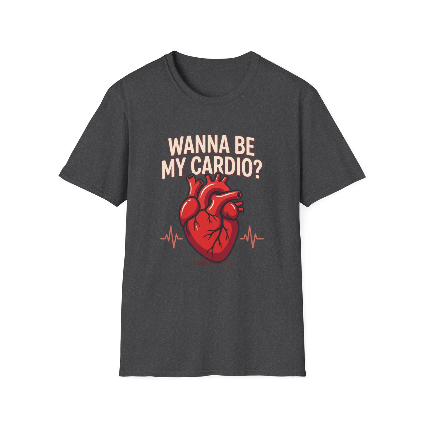 Wanna Be My Cardio? T-Shirt — Cute Anatomical Heart Graphic Tee