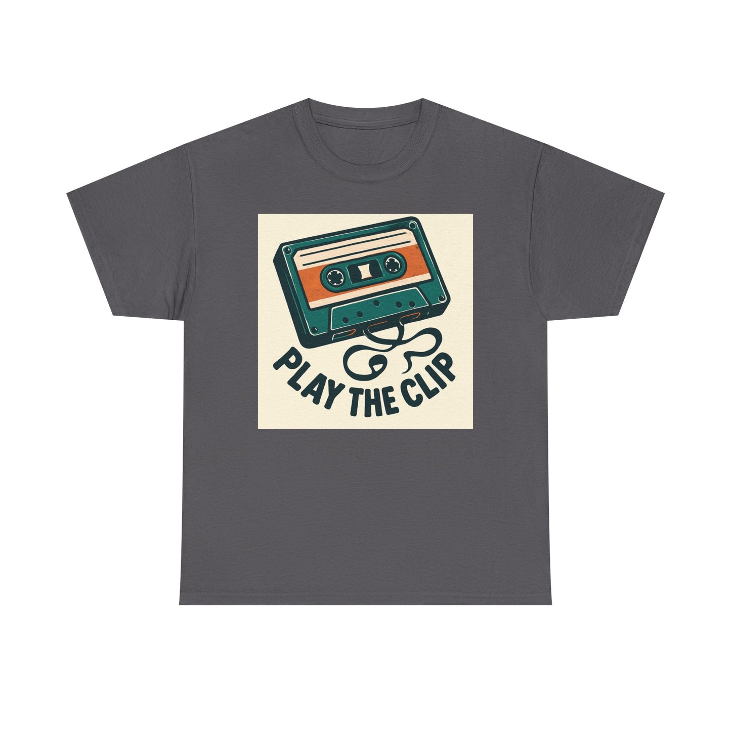 Cassette Tape 'Play the Clip' T-Shirt — Retro Music Tee Printify