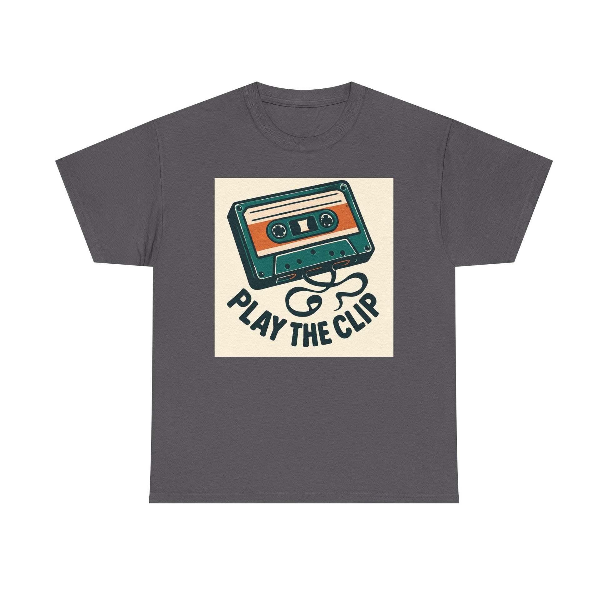 Cassette Tape 'Play the Clip' T-Shirt — Retro Music Tee Printify