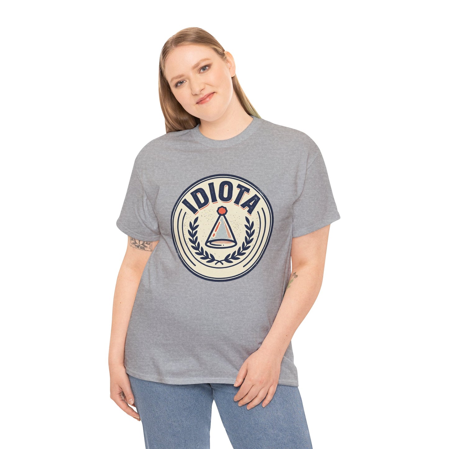 Idiota Crest T-Shirt — Vintage Emblem Graphic Tee
