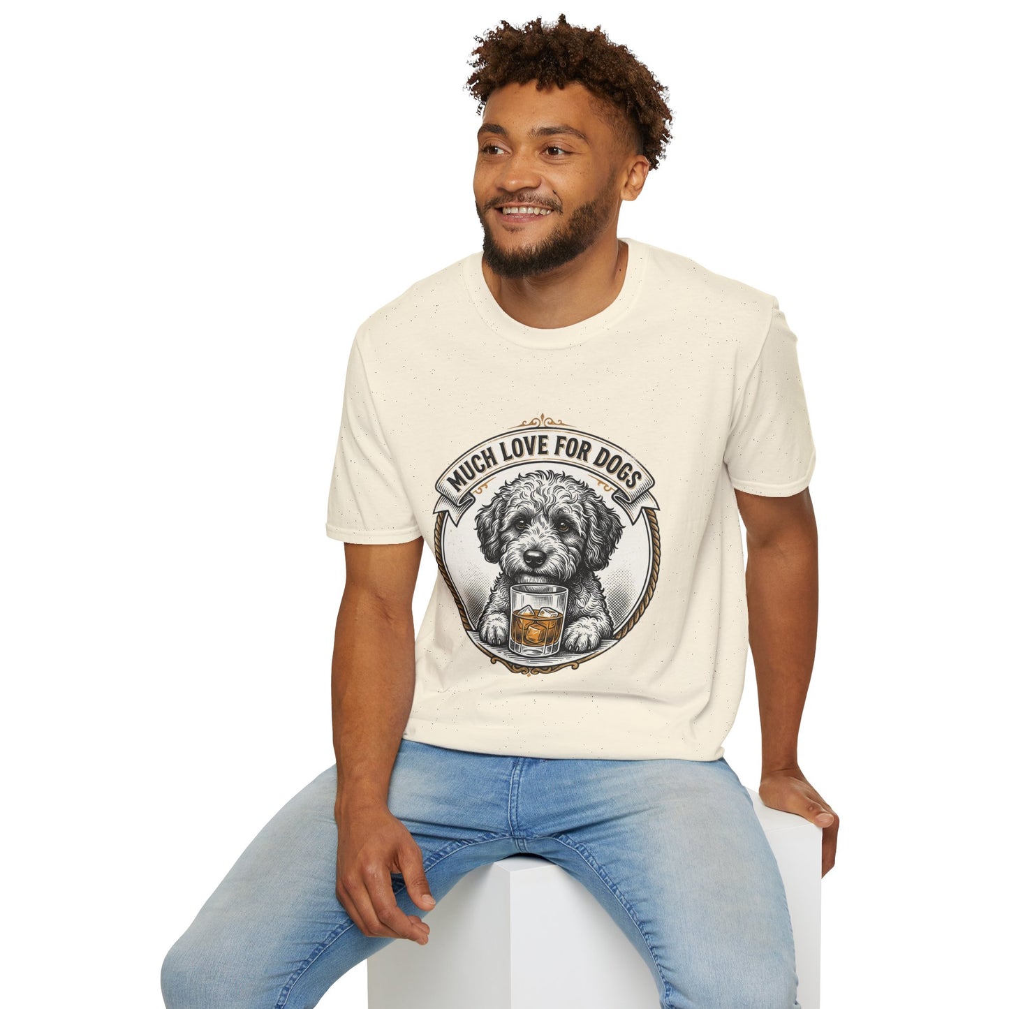 Much Love for Dogs T-Shirt — Vintage Dog Illustration Tee