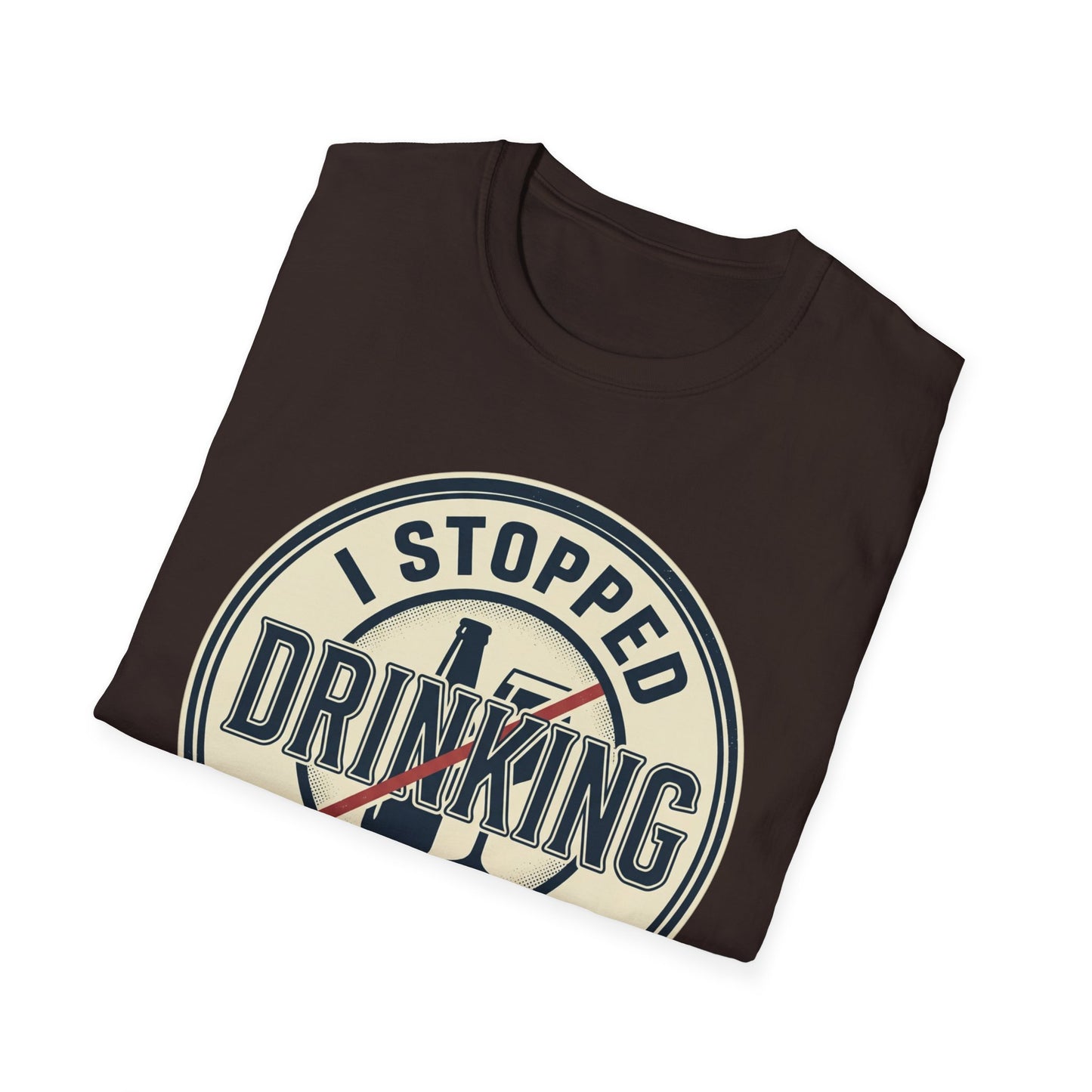 'Stopped Drinking at 21' Vintage Sobriety Shirt