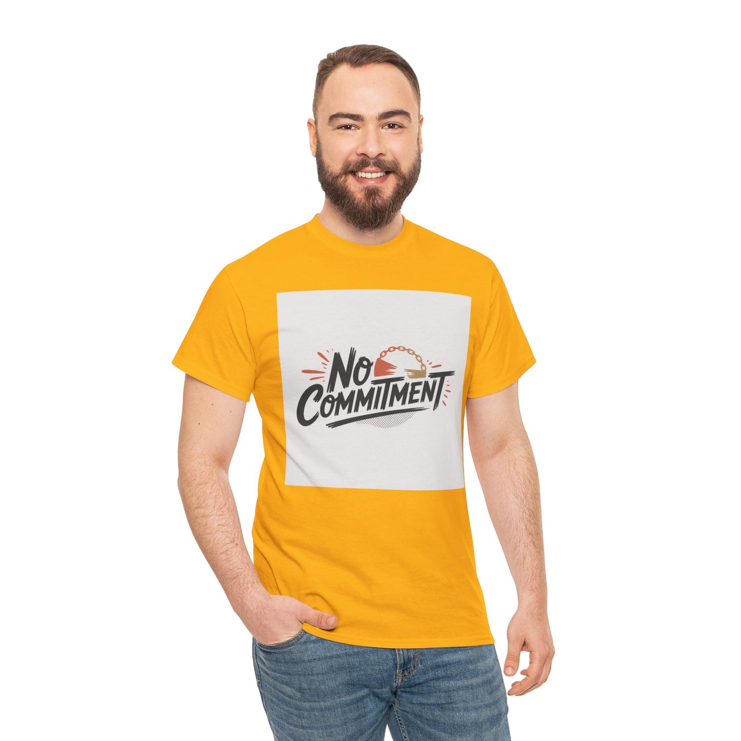 No Commitment T-Shirt — Funny Casual Graphic Tee for Dating & Freedom Lovers