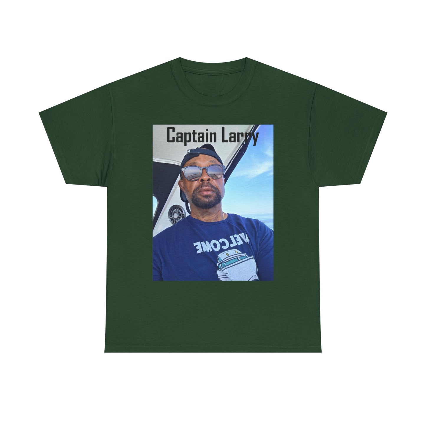 Custom Photo Print T-Shirt — Personalized Selfie Tee ("Welcome" Coffee Graphic) Printify