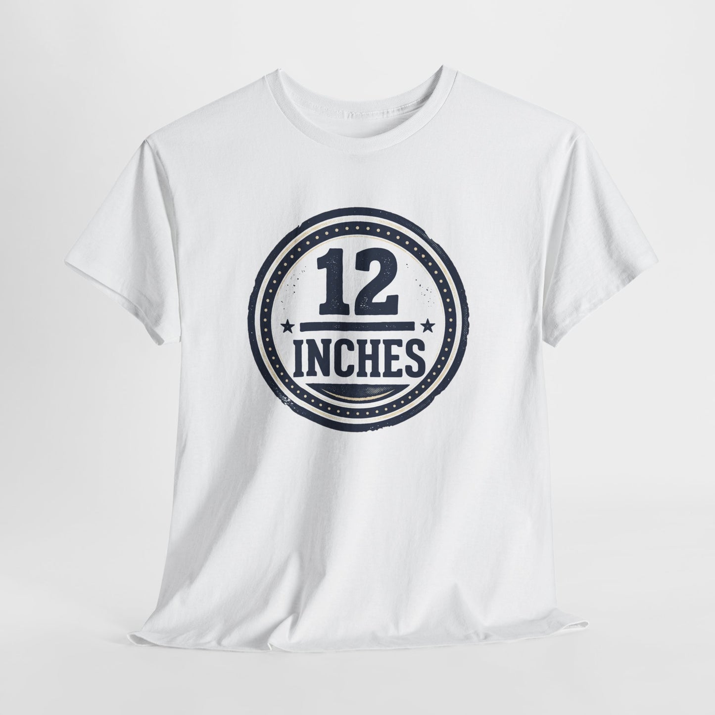 12 Inches Badge T-Shirt — Vintage Stamp Graphic Tee