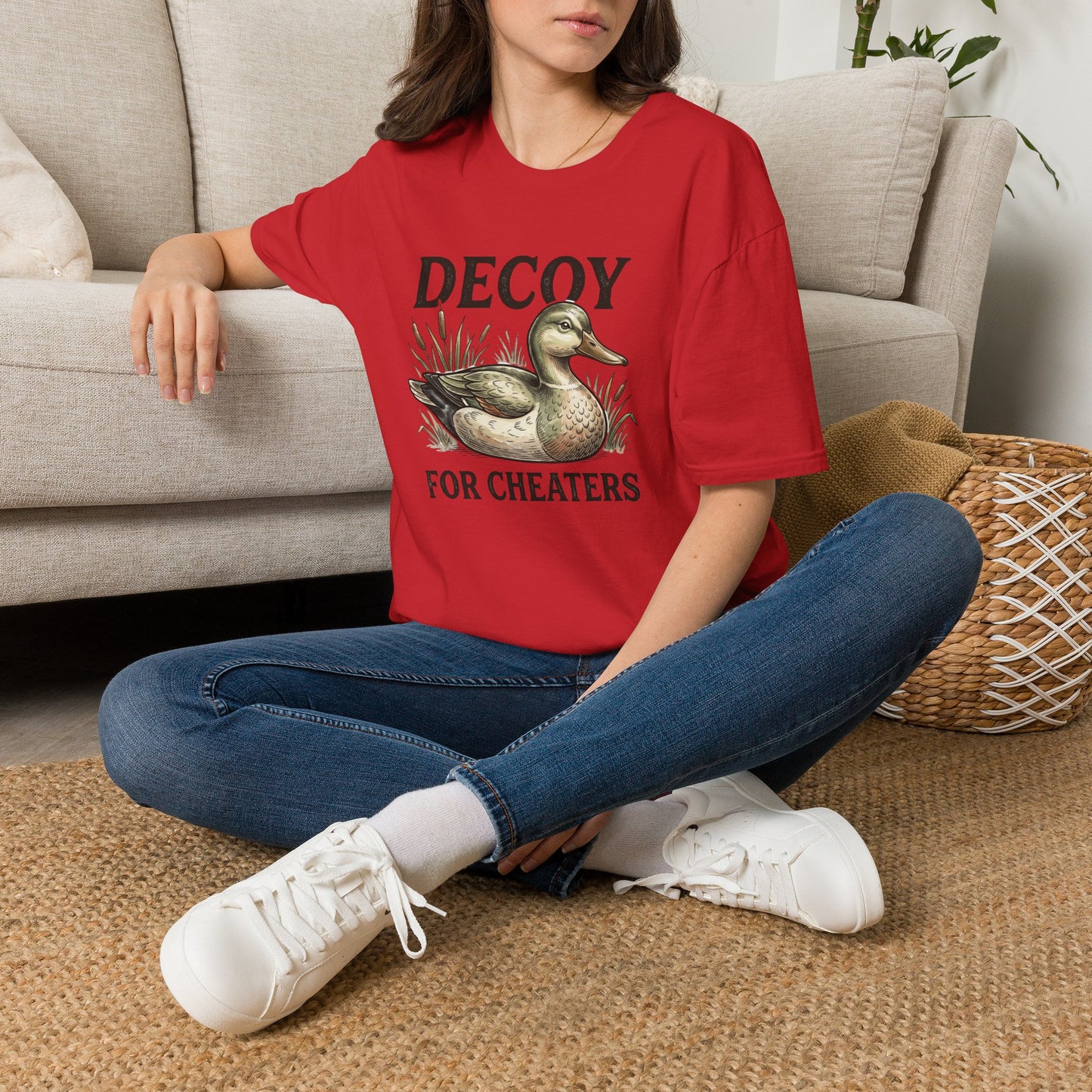 Decoy Duck T-Shirt — "Decoy for Cheaters" Vintage Waterfowl Tee