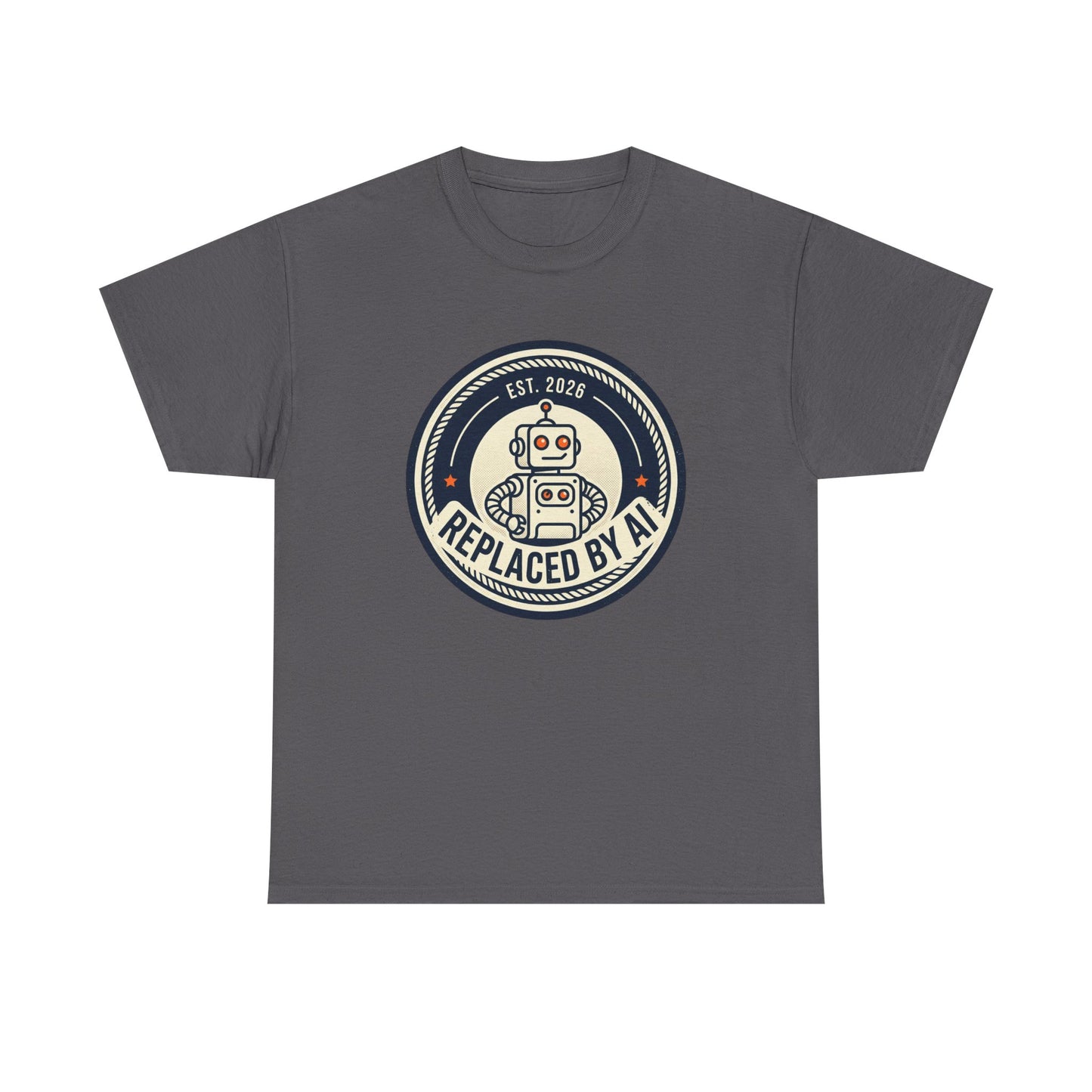 "Replaced by AI" Retro Robot Graphic Tee