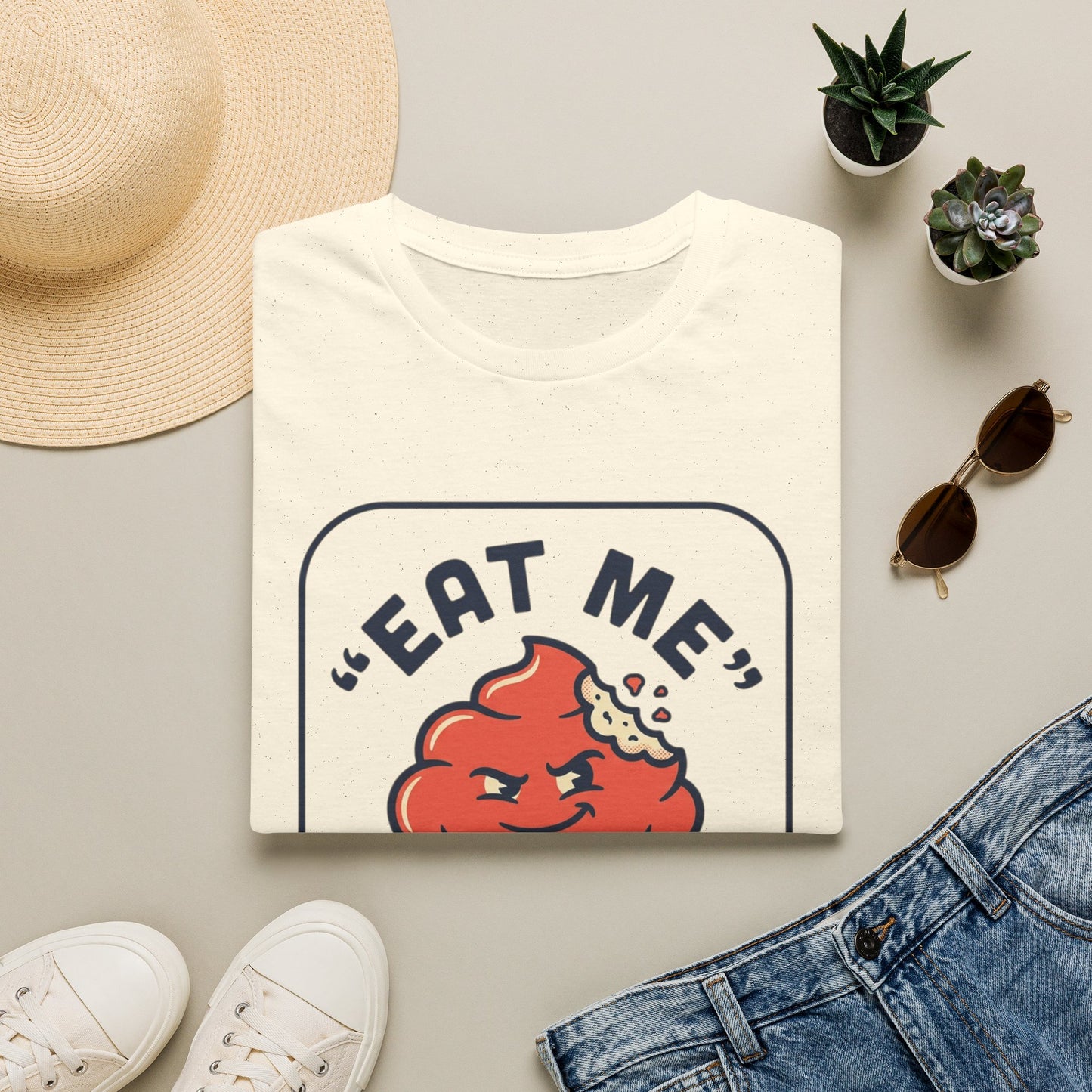 Cupcake Graphic T-Shirt — "Eat Me" Retro Dessert Tee