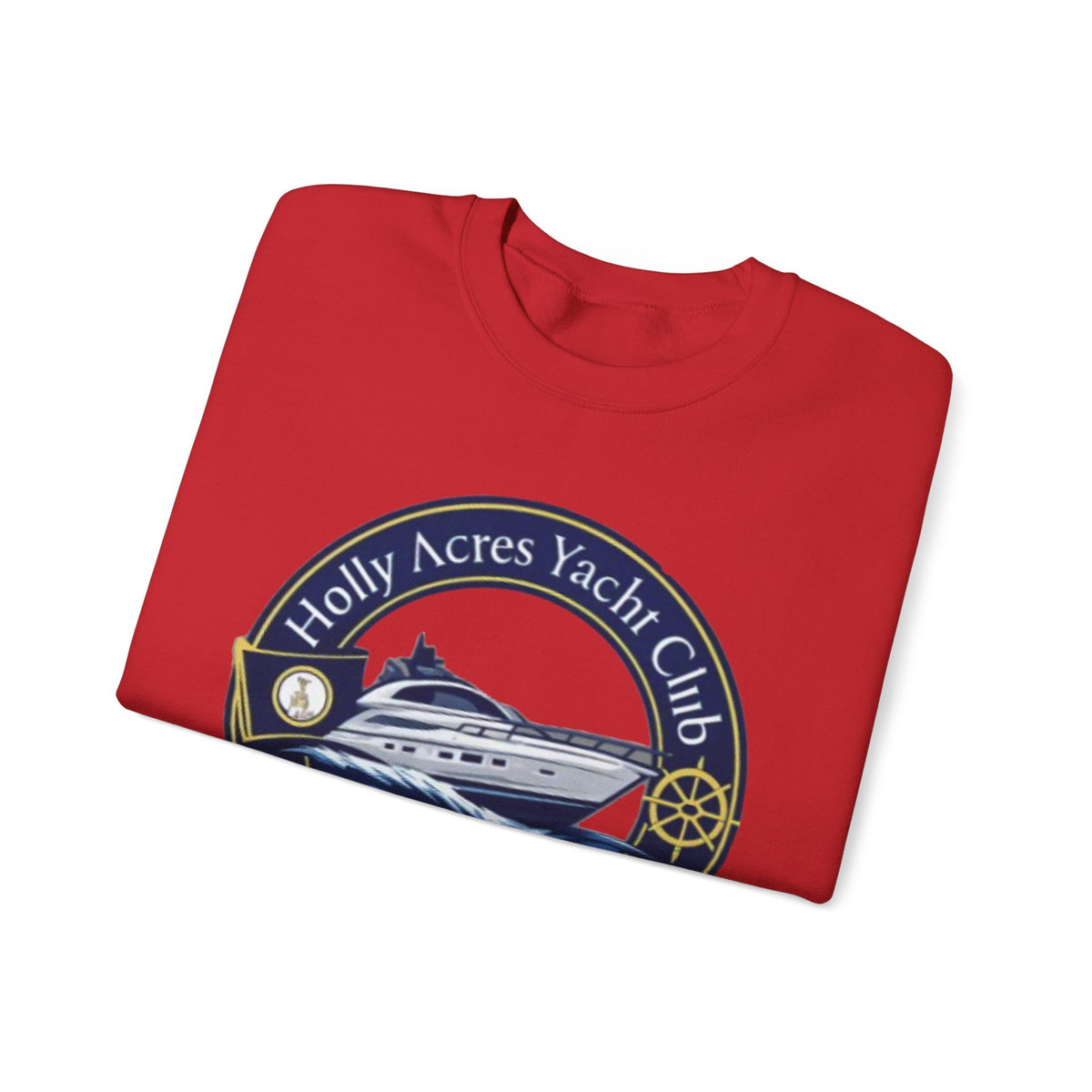 Virginia Yacht Club Crewneck Sweatshirt — "Holly Acres Yacht Club" Nautical Logo