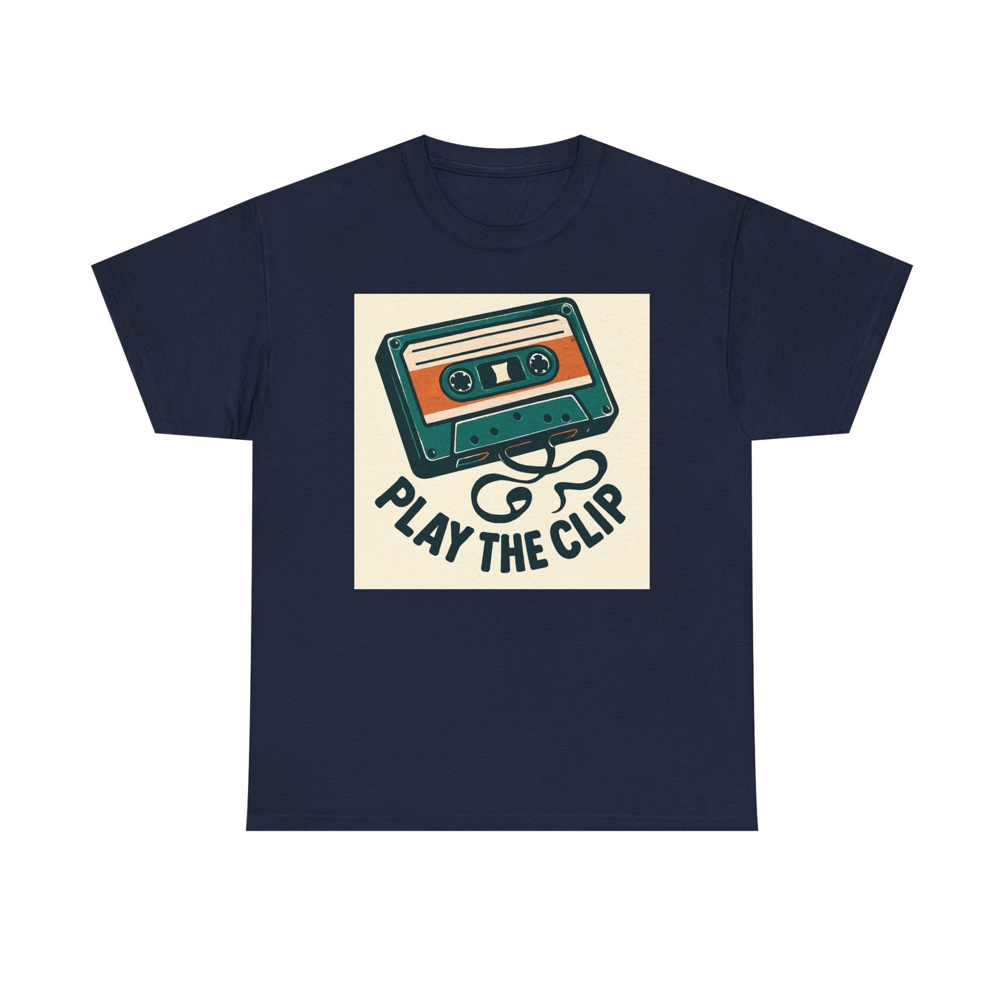 Cassette Tape 'Play the Clip' T-Shirt — Retro Music Tee Printify