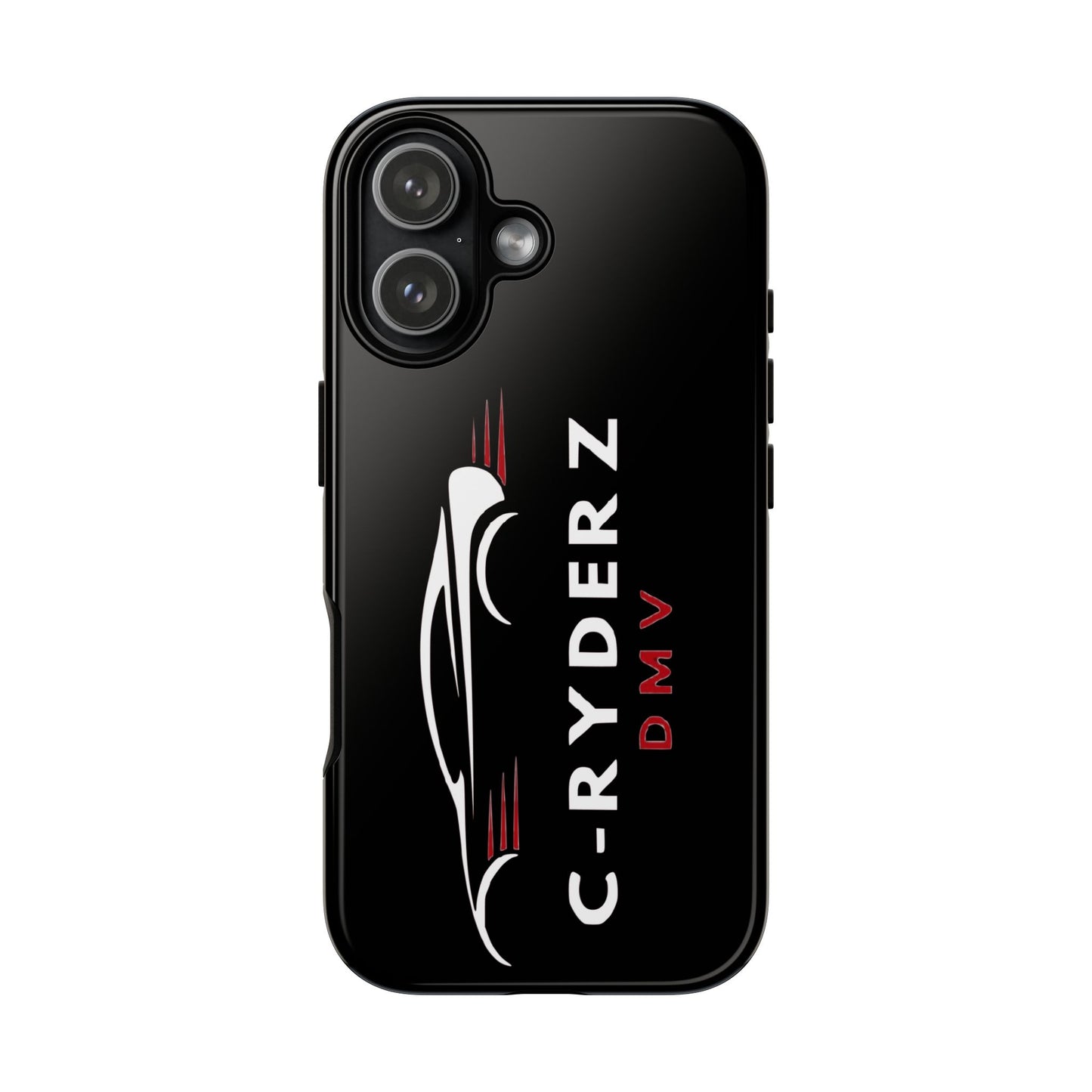 C-Ryderz DMV Black Slim Phone Case — Sporty Car Silhouette Protective Cover Printify