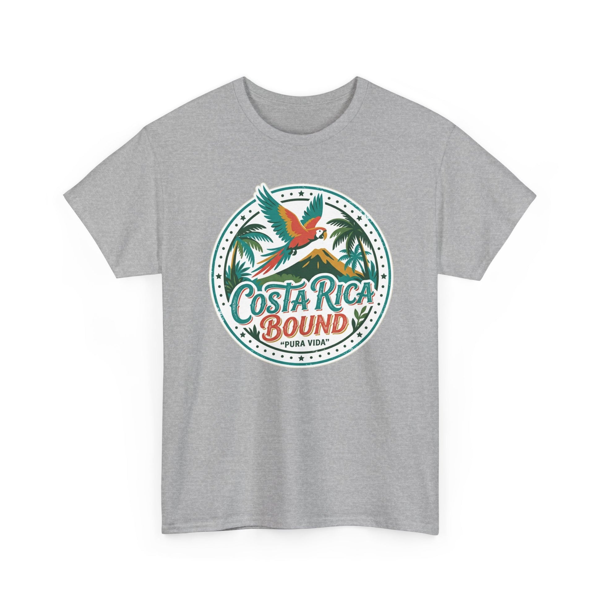 Costa Rica Bound T-Shirt — Tropical Parrot Travel Tee Printify