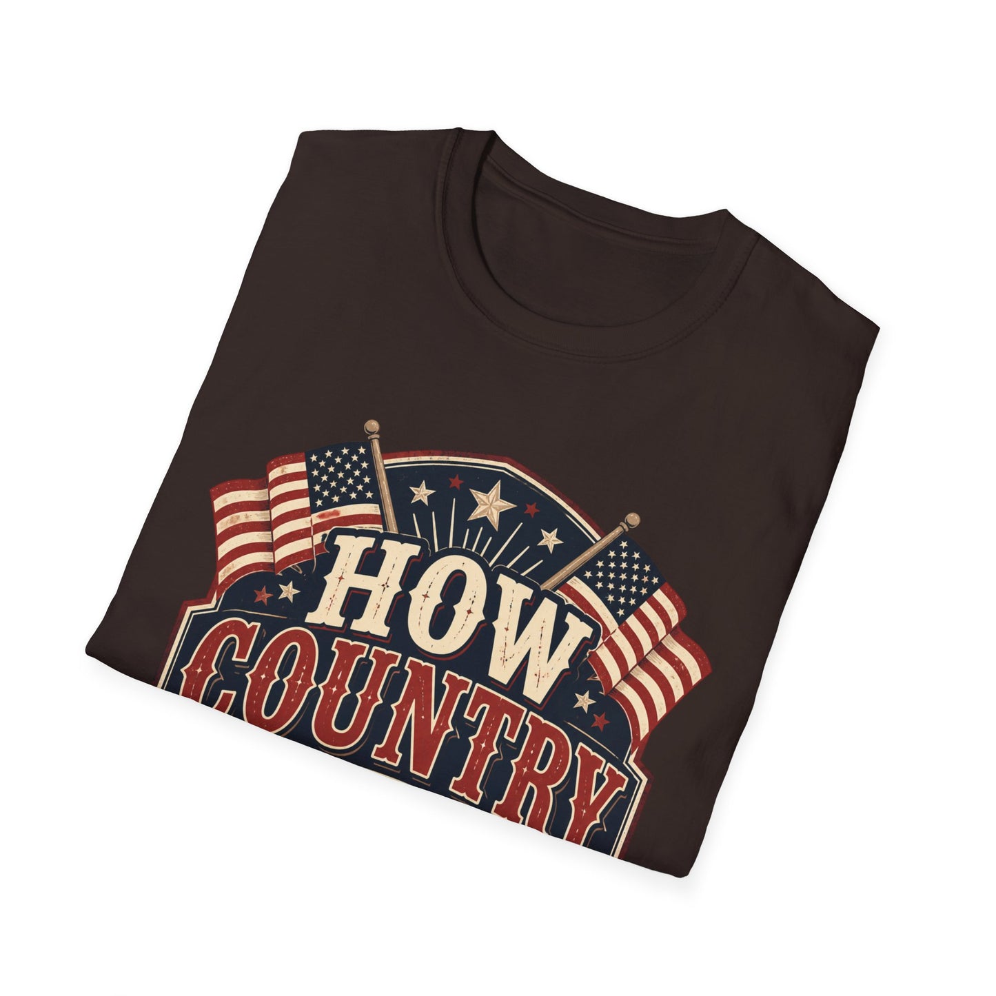 How Country Are You? T-Shirt — Vintage American Flag Country Graphic Tee