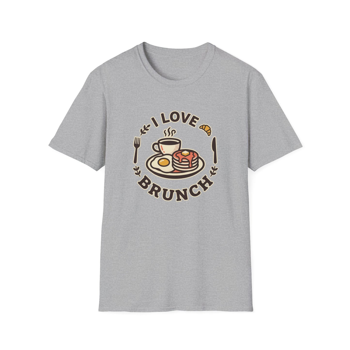Brunch Lover T-Shirt – "I Love Brunch" Pancakes & Coffee Graphic Tee
