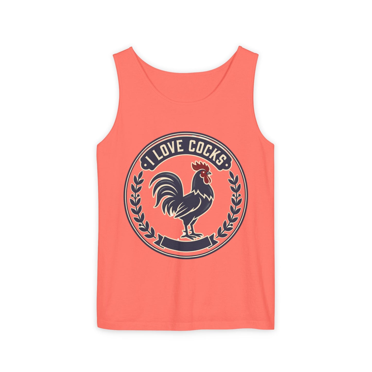 I Love Cocks Rooster Tank — Vintage Farmyard Graphic Tank Top
