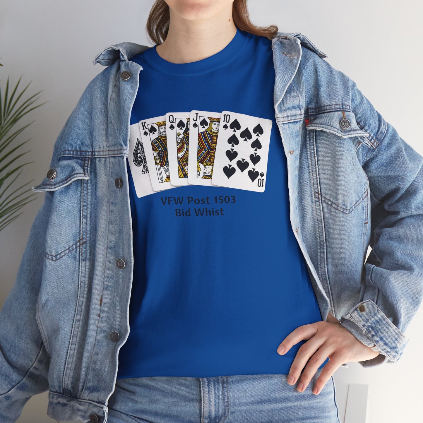 Bid Whist Card Tee — VFW Post 1501 Poker Night T-Shirt