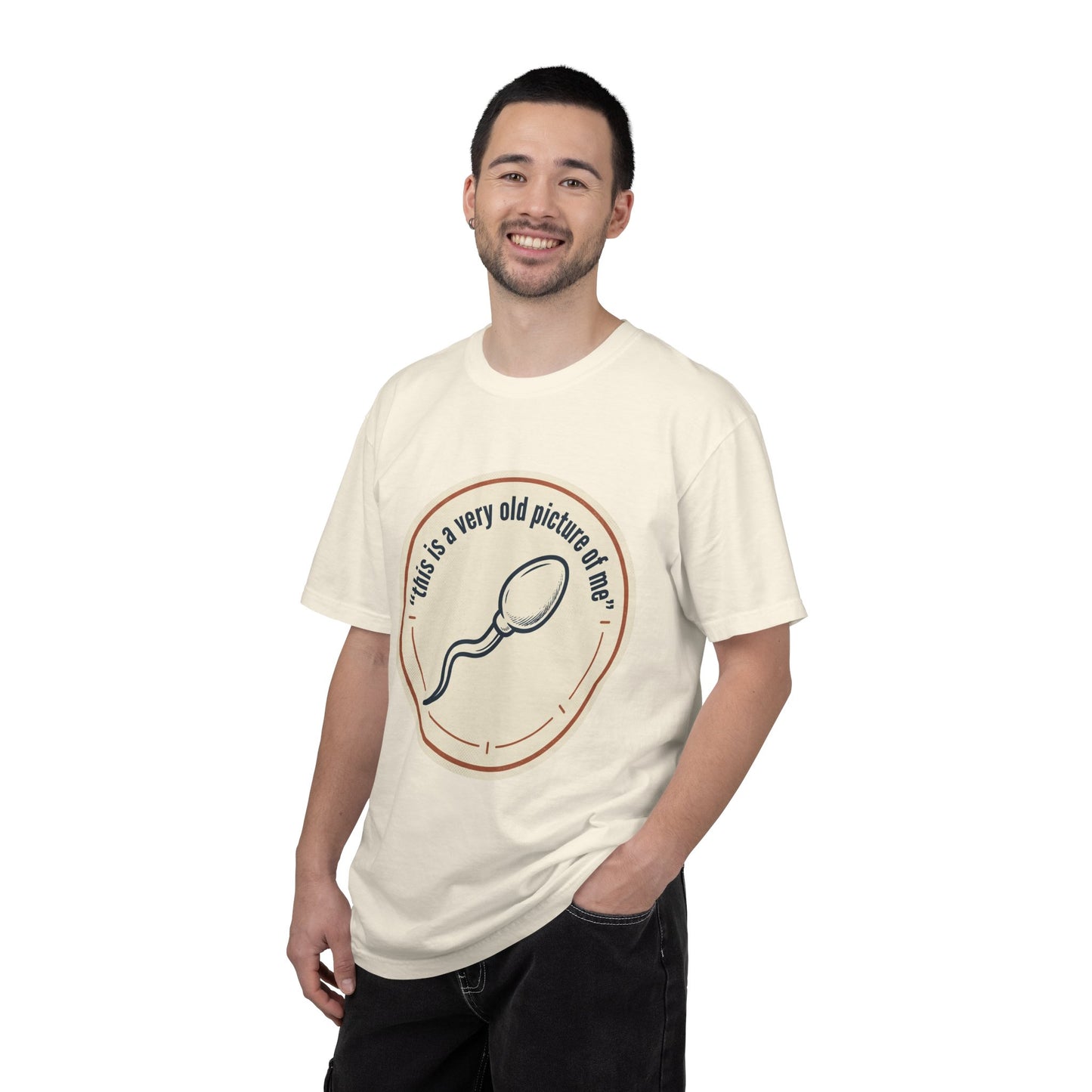 Vintage Sperm Graphic T-Shirt — "this is a very old picture of me"