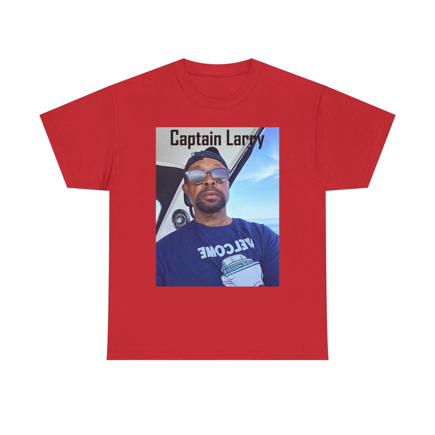 Custom Photo Print T-Shirt — Personalized Selfie Tee ("Welcome" Coffee Graphic) Printify
