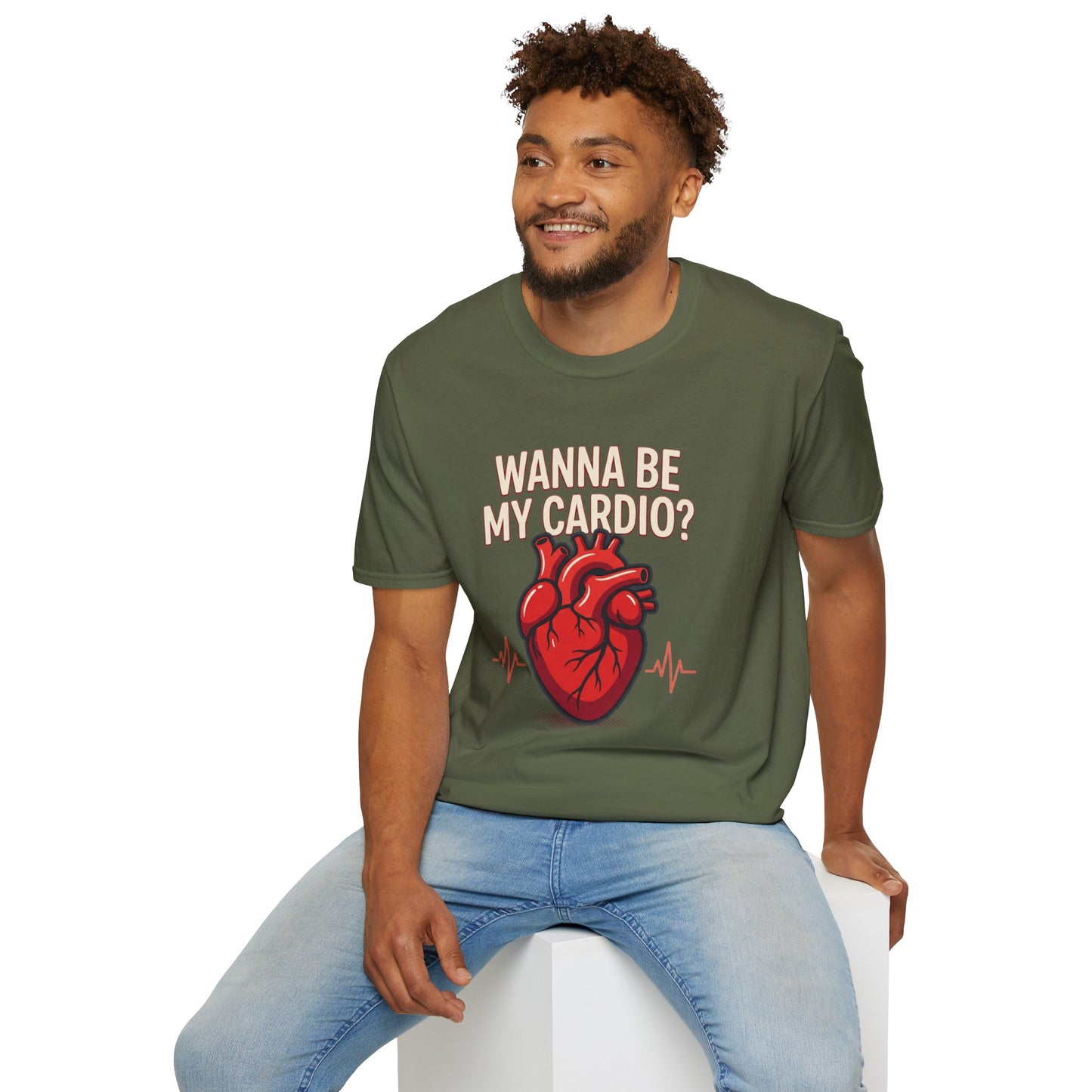 Wanna Be My Cardio? T-Shirt — Cute Anatomical Heart Graphic Tee