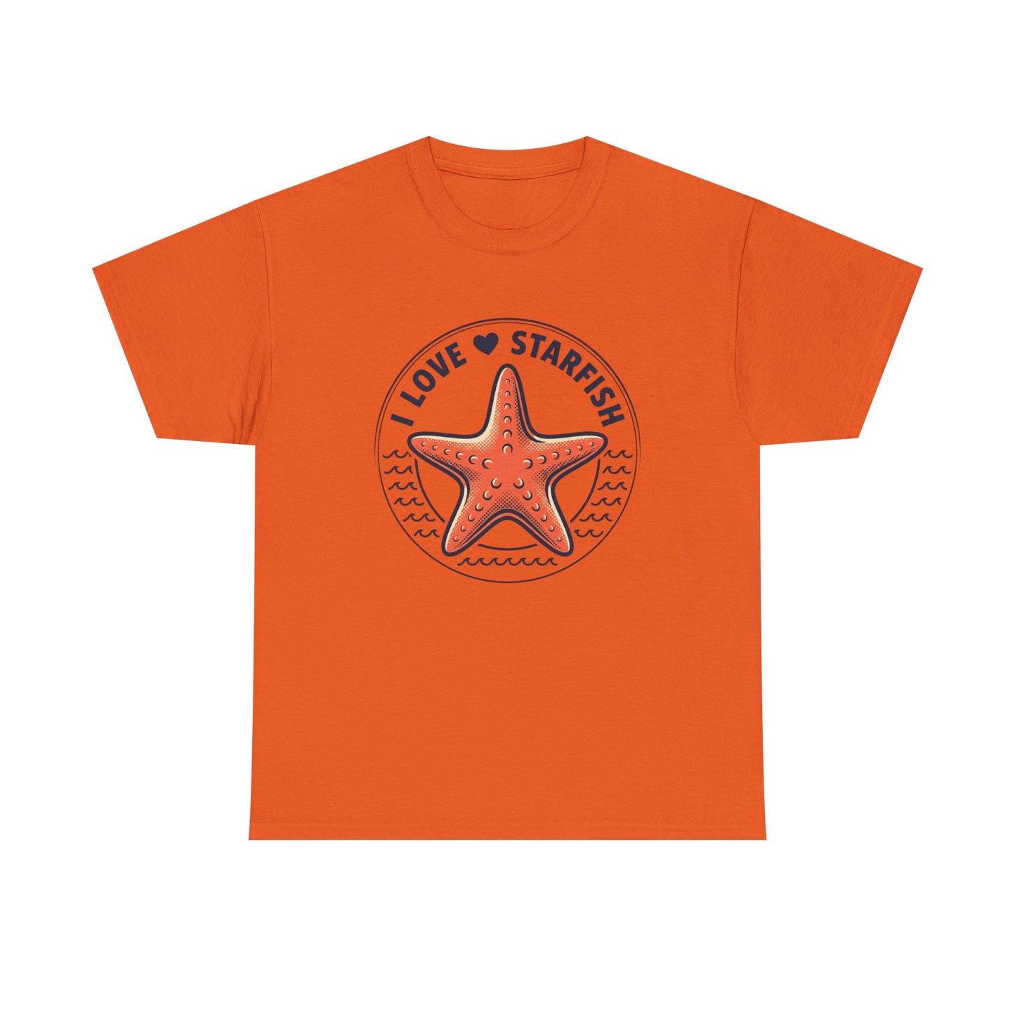 Starfish Tee — "I Love Starfish" Beach Graphic T-Shirt