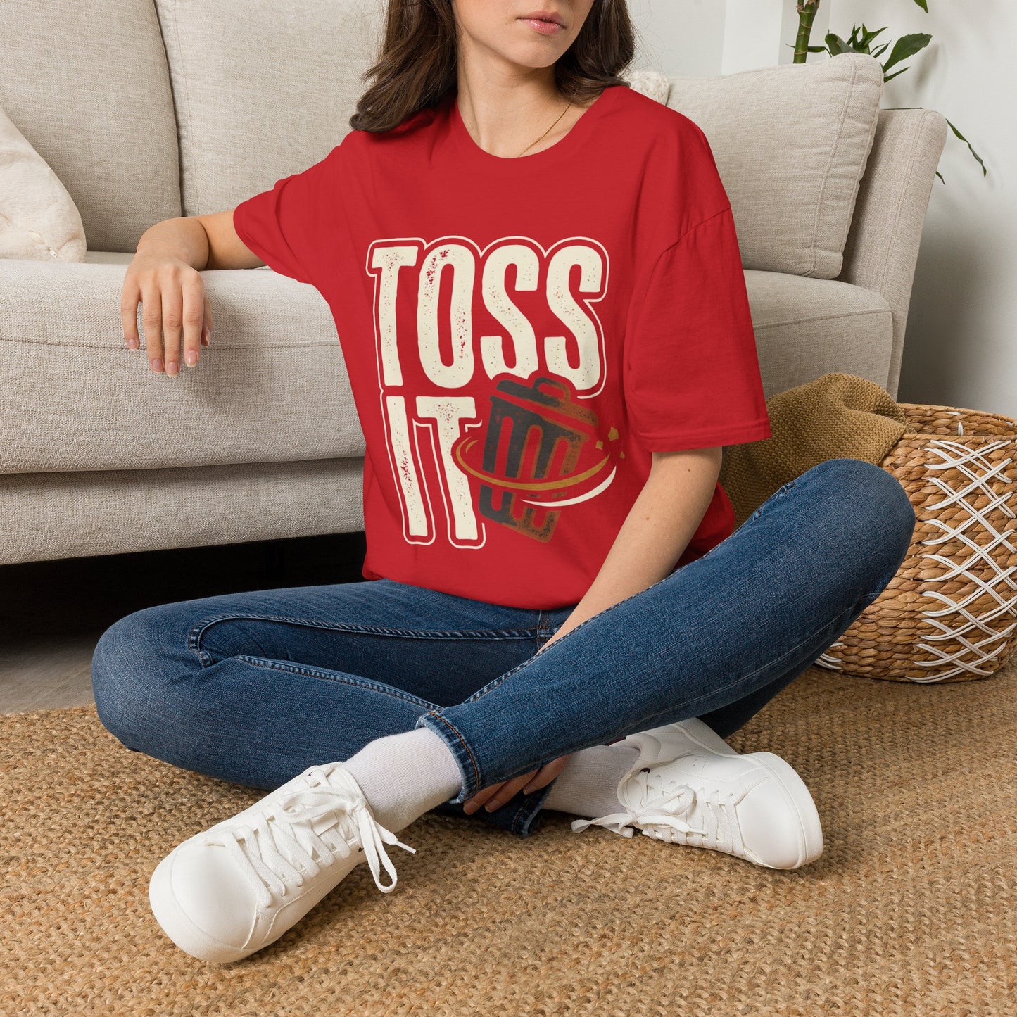 Toss It Graphic T‑Shirt — Casual Recycling / Trash Toss Tee