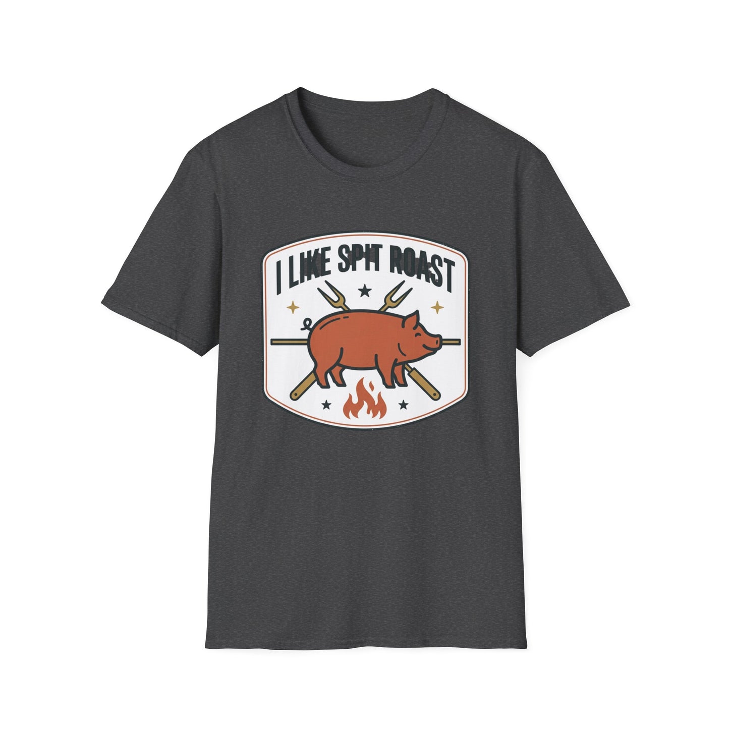 I Like Spit Roast T-Shirt — Retro BBQ Pig Tee for Grill Lovers